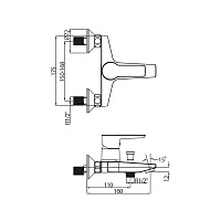 Смеситель для ванны/душа LAPARET Аламера/ALAMERA N2032902LPT