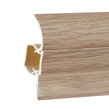 Плинтус ПВХ напольный Winart 47 мм королевский белый 2500 мм S-профиль с кабель-каналом