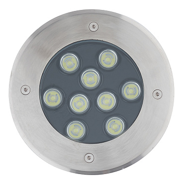 Светильник светодиодный тротуарный встраиваемый Feron металлик 6400К 9 Вт IP67 (32019)