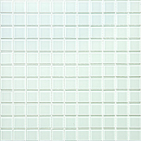 Мозаика Mir Mosaic Natural Color palette белая стеклянная 300х300х4 мм глянцевая