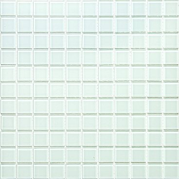 Мозаика Mir Mosaic Natural Color palette белая стеклянная 300х300х4 мм глянцевая