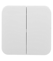 Выключатель Systeme Electric Blanca двухклавишный накладной белый (BLNVA105011)