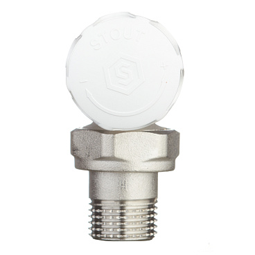 Клапан термостатический угловой Stout 1/2 НР(ш) х 1/2 ВР(г) для радиатора (SVR-2102-000015)