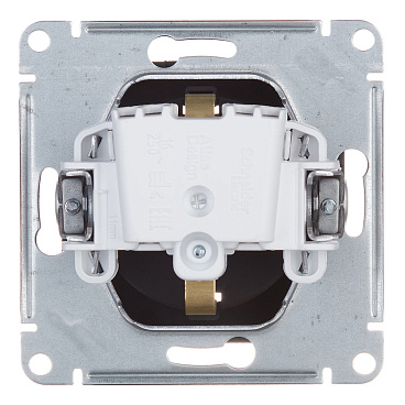 Розетка Systeme Electric AtlasDesign встраиваемая карбон со шторками (ATN001045)