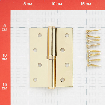Петля Fuaro карточная левая разъемная 100х75 мм латунь