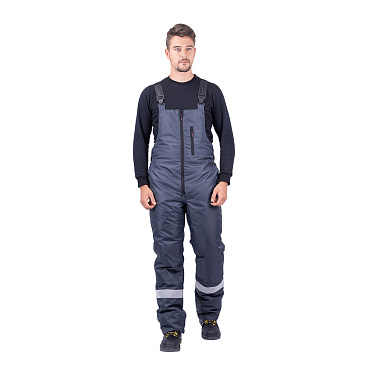 Костюм рабочий мужской утепленный ГК Спецобъединение Роуд 48-50 рост 182-188 см темно-серый/черный