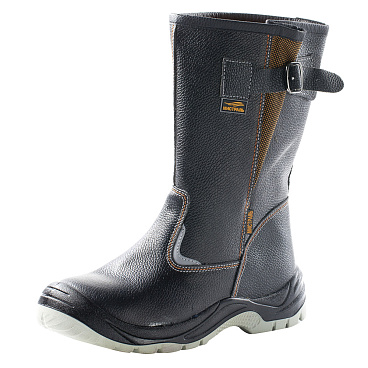 Сапоги рабочие кожаные размер 43 черные Мистраль Ultra