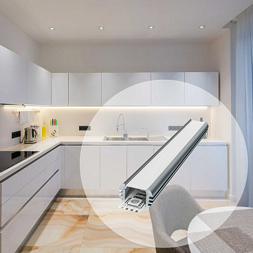 Профиль для светодиодной ленты Apeyron (P8-18) 2 м круглый анодированный алюминий комплект