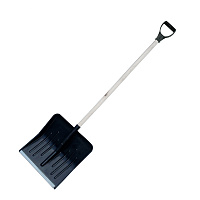 Лопата снеговая Павловская Заря полипропилен с деревянным черенком 1300х428 мм (156010)