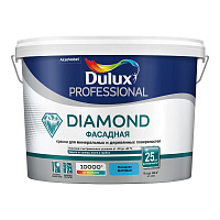 Краска фасадная Dulux/Luxium Professional Diamond акриловая база BW белая 9 л