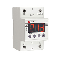 Реле напряжения модульное EKF PROxima 230 В 63 А тип AC с дисплеем (MRV-63A)