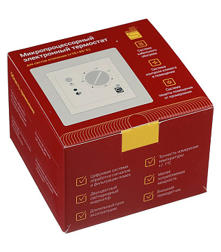 Терморегулятор электронный для теплого пола Spyheat ETL-308B белый