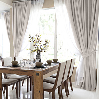 Штора рогожка бежевая 165х270 см Волшебная Ночь Крафт (763065)