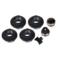 Набор присоединительный Royal Thermo 1" х 1/2" для радиатора черный 7 предметов (НС-1614222)