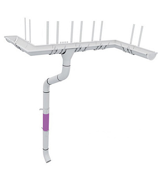 Труба водосточная Grand Line металлическая d90 мм 2,5 м коричневый RAL 8017