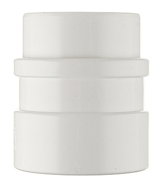 Муфта водосточной трубы Docke Lux пластиковая соединительная d100 мм пломбир RAL 9003