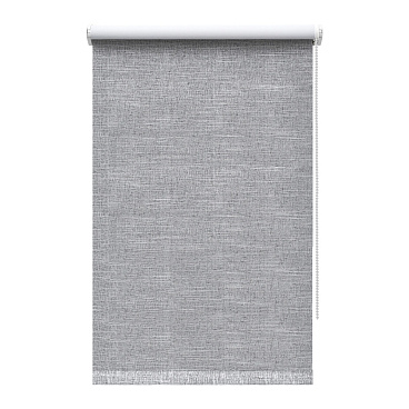 Рулонная штора блэкаут 120х160 см Decofest Каролина серая