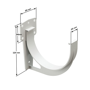 Кронштейн желоба Docke Premium пластиковый d120 мм пломбир RAL 9003