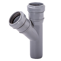 Тройник Lammin d32 мм 45° пластиковый для внутренней канализации (Lm35090323245)