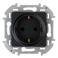 Розетка Legrand Inspiria встраиваемая антрацит со шторками (673733)