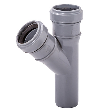 Тройник Lammin d32 мм 45° пластиковый для внутренней канализации (Lm35090323245)