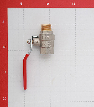 Кран шаровой латунный Valtec Base 1/2 ВР(г) х 1/2 НР(ш) ручка прямой (VT.215.N.04)