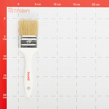 Кисть плоская смешанная щетина пластиковая ручка Beorol Universal 50х15 мм для эмалей и лаков на алкидной основе
