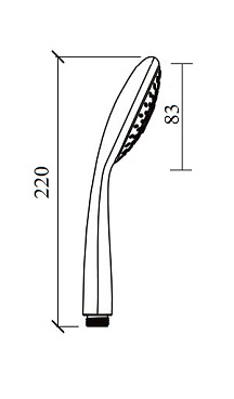 Лейка для душа Union d83 мм 1 режим без шланга пластик белая (MW071)
