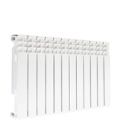 Радиатор биметаллический 500 мм 12 секций 1" боковое подключение белый