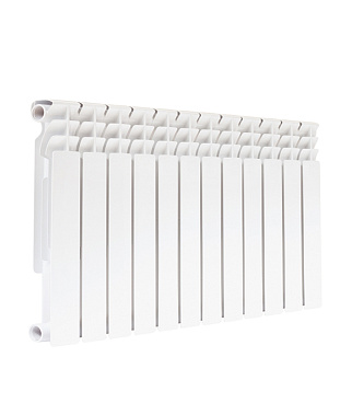 Радиатор биметаллический 500 мм 12 секций 1" боковое подключение белый
