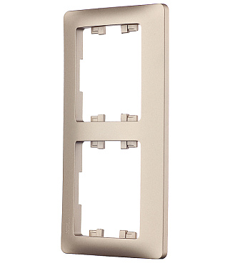 Рамка Systeme Electric Glossa двухместная титан (GSL000402)