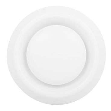 Анемостат приточно-вытяжной регулируемый Era с фланцем и стопорным кольцом d100 мм белый