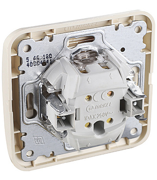 Кнопка управления жалюзи Makel Mimoza встраиваемая бежевая (25041)