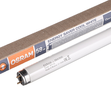 Лампа люминесцентная Osram G13 T8 58 Вт 4000К нейтральный свет трубка 1500 мм (959843)
