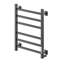 Полотенцесушитель электрический MyFrea MyVatican 600х400 мм 93 Вт с терморегулятором черный