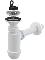 Сифон для умывальника Ø32 с нержавеющей peшeткой Ø63, арт. A410