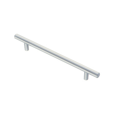 Ручка-рейлинг мебельная Kerron Metallic d10 мм металлическая матовый хром (R-3010-160 SC)