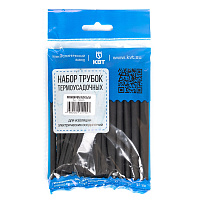 Трубка термоусадочная КВТ Монохром Мульти ТНТ нг 4/2-8/4 мм 100 мм черная (30 шт.)