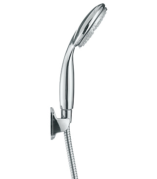 Лейка для душа Union d100 мм 1 режим со шлангом 1500 мм с держателем пластик хром (MW036)