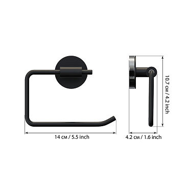 Держатель для туалетной бумаги Fora Lord металл черный (FOR-LORD016BL)