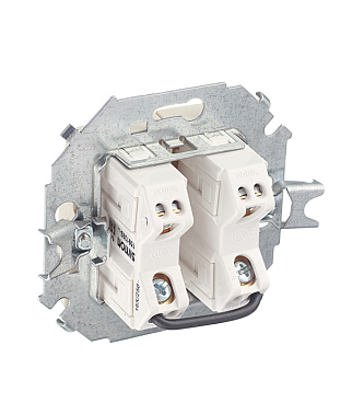 Выключатель Simon 15 двухклавишный встраиваемый слоновая кость с подсветкой (1591392-031)