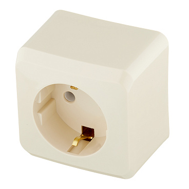 Розетка Systeme Electric Этюд накладная кремовая (PA16-003K)