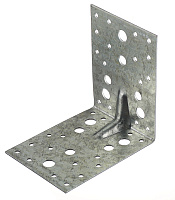 Уголок крепежный усиленный оцинкованный 130х130х100х1.8 мм