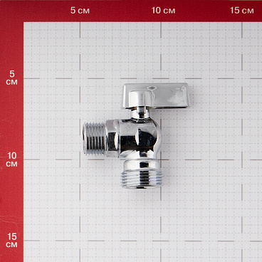 Кран шаровой латунный Valtec 3/4 НР(ш) х 1/2 НР(ш) к бытовой технике мини угловой (VT.392.N.05)