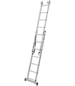 Лестница алюминиевая трансформер трехсекционная 7 ступеней Krause универсальная