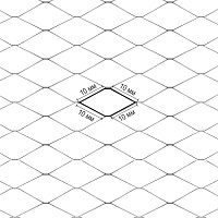 Сетка штукатурная ЦПВС оцинкованная 10х10 мм 1х10 м рулон