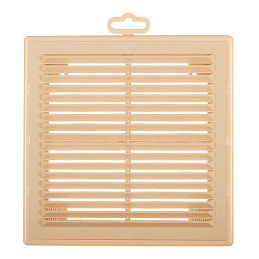 Решетка вентиляционная пластиковая приточно-вытяжная Era Р 208х208 мм с сеткой бежевая