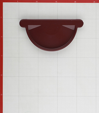 Заглушка желоба Grand Line металлическая d125 мм красное вино RAL 3005