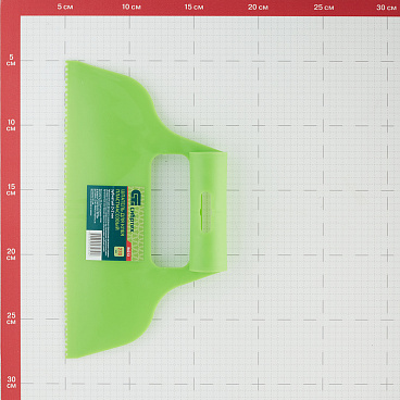 Шпатель для клея зубчатый Сибртех 230 мм R пластиковый с пластиковой ручкой (86013)