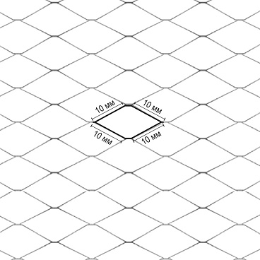 Сетка штукатурная ЦПВС оцинкованная 10х10 мм 1х10 м рулон